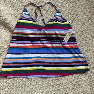 Anne Cole Multicolor Striped Bikini Top